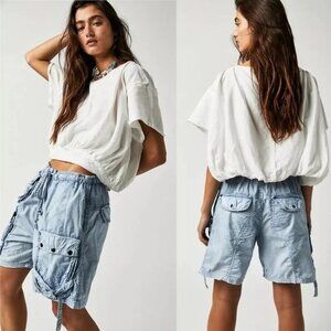 Free People Moon Bay Parachute Cargo Shorts